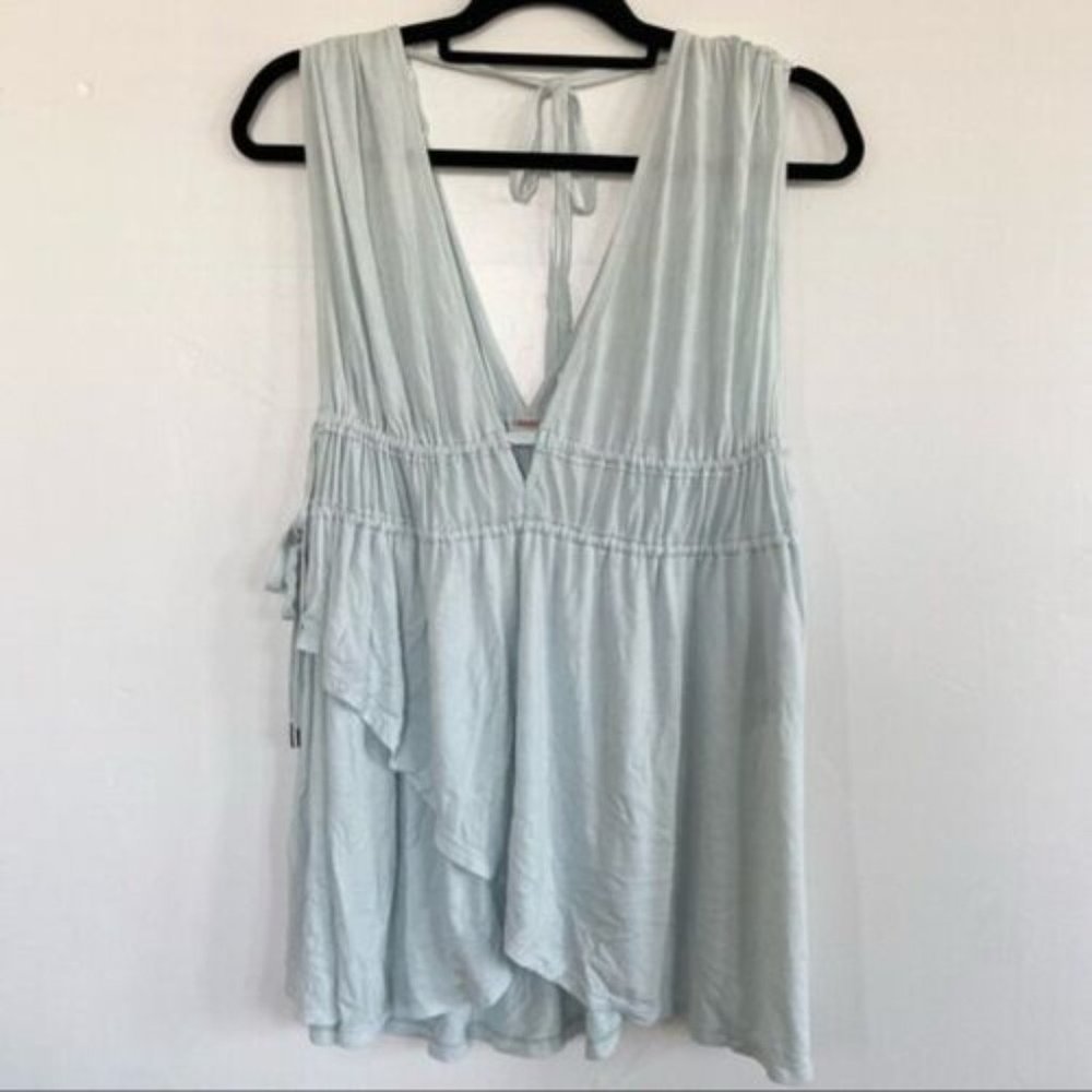 𝅺free People Women's Aries Tank Mineral Sea (X-Small) - Picture 5 of 7